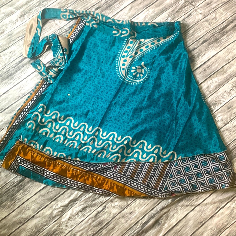 Reversible Sari Wrap Skirt
